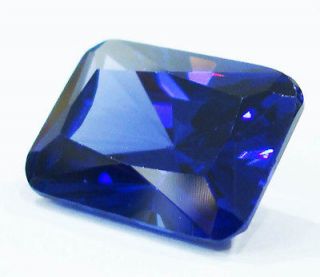 Charming+++ 12.60 Cts. Blue Tanzanite Octagon Cut (Lab) AAA+++
