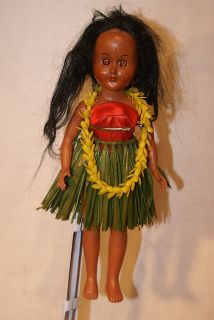 Hawaiian Doll Vintage Made in Hong Kong Plastic Hula Girl 1 Of 