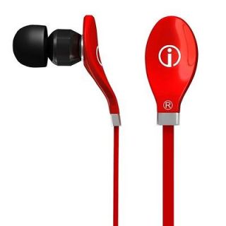 IDW Neo Groove Stereo Earphone Tangle Free Flat Cable   Red/Black