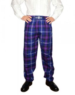 Mens Heritage Of Scotland Tartan Scottish Casual/ Golf Trousers NEW S 