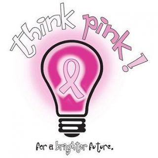 Think Pink Bright Future S 5XL Breast Cancer Awareness Item T Shirt 