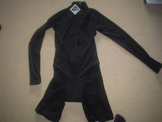 Black Cycling Skinsuit / Skin Suit   Small   Long Sleeved