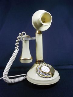 Vintage Ivory Candlestick Telephone/DECO.TEL Very Nice/ Made in USA