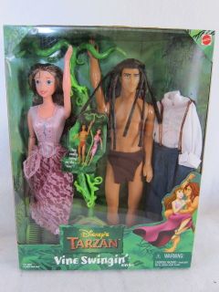 Disneys Tarzan Vine Swingin Swinging Tarzan Jane Barbie Fashion Doll 