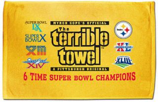 PITTSBURGH STEELERS MYRON COPE 6 TIME SUPER BOWL CHAMPS TERRIBLE TOWEL