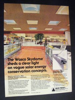 Image of modern shopping mall w/ Solar Energy Skydome by Wasco 1980 