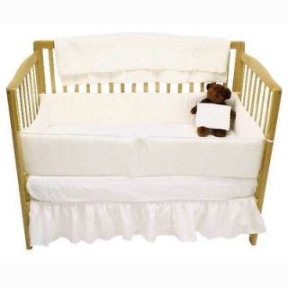Solid White 5 Piece Crib Bedding Set by American Bedding Company