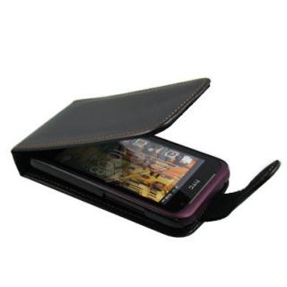   Leather Case Pouch + LCD Film For HTC Rhyme Bliss Sense S510B G20 a