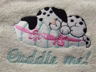 towel sets embroidered cuddle me baby dalmatian more options type