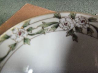 hand painted three footed nippon china bowl 