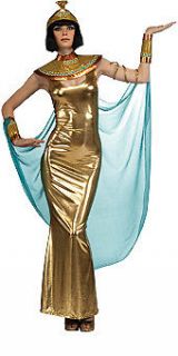 Womens Adult Deluxe Gold Egyptian Goddess Cleopatra Costume W 