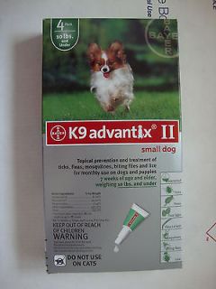   K9 Advantix II Green 4 Month Flea Tick Lice Drops Small Dogs 0 10lbs