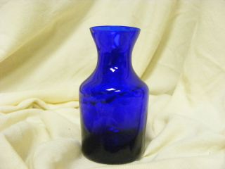Vintage NOS Tiffany Judel Cobalt Blue Glass Milk Can Style Vase 