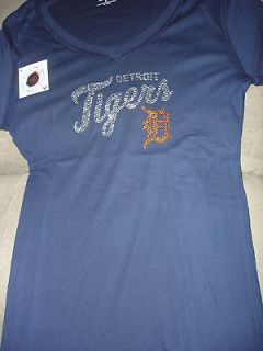 mlb detroit tigers tee shirt with bling