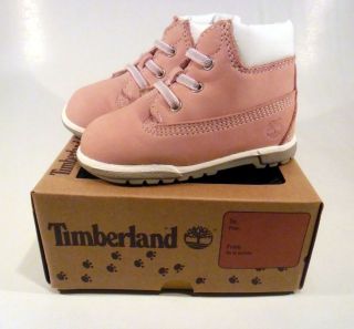 NEW TIMBERLAND FIRST SHOES BOOTS PINK BABY INFANT 0 3 MONTHS SOLID 