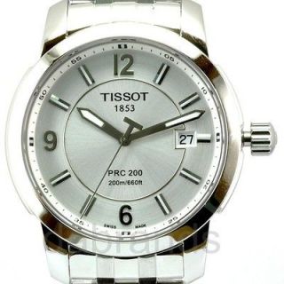 New Tissot Mens PRC200 Silver Dial Watch T0144101103700 T014.410.11 