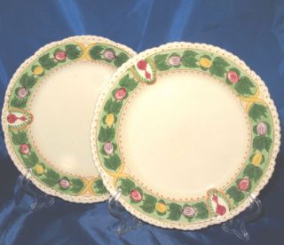 adams titianware two salad plates 8 inch handpainted time left