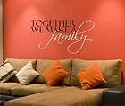 Wall Art ~ Together we make a Family ~ decal Lettering