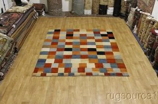 large colorful modern square 8x9 gabbeh persian oriental area rug