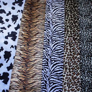 Animal Print Wool Valboa Fabric Zebra Stripe Leopard Fur for Sofa 
