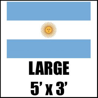   ARGENTINE ARGENTINIAN NATIONAL LARGE QUALITY WORLD CUP FLAG 5 X 3FT