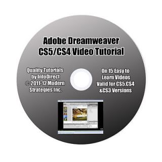 adobe dreamweaver cs5 cs4 cs3 video tutorial 12 hours from