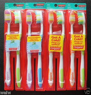 Lot of 8 Colgate Plus Toothbrushes Soft Full Head Assorted Colors