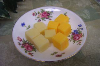 Cheese Cubes 4 Cheddar 4 Gouda Faux Fake Wax Food Home Staging Prop