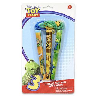 Disney Pixar Toy Story 3 Pack of Pens with Rope Lanyard Autograph