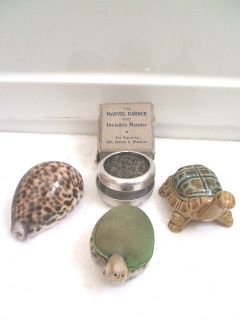 Collection Of Three China Turtle Ornaments/Pin Cushion With Darning 