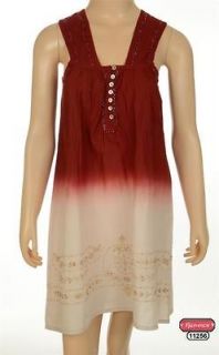 NEW FLAMENCO Spain Embellished Embroidered Dip Dyed Tunic Dress 