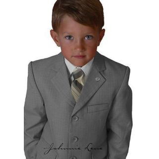 johnnie lene boys silver textured dress suit set more options
