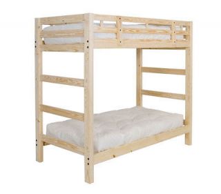 extra tall twin bunk bed frame strong solid pine wood
