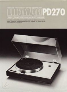 luxman pd270 turntable brochure from 1970s  17