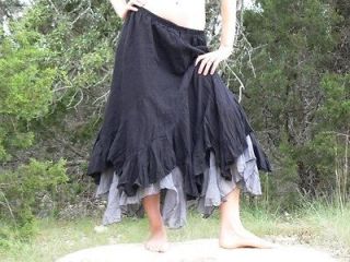Long Length L/XL Layered Gypsy Skirt Renaissance Pirate Fairy Peasant 