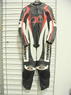 pc leather texport race suit size 44 red wht