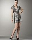 valentino twist detail silver sequined tunic dress 8 expedited 