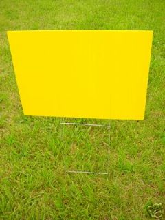 25 coroplast corrugated 18 x 24 yellow sign blanks time