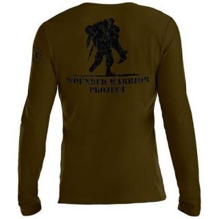 UA UNDER ARMOUR 1233768 390 MENS WWP WOUNDED WARRIOR L/S SHIRT MARINE 