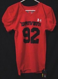 Youth UNDER ARMOUR SS Red Heat Gear Football Jersey Sz YSM NWT
