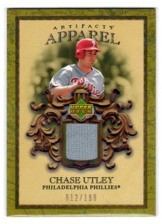 2007 upper deck artifacts apparel jersey chase utley 199
