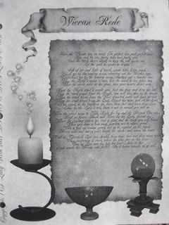 Book Of Shadows Page 11, Wiccan Rede, Charmed,Wicca, Witch,wizard,OIl 