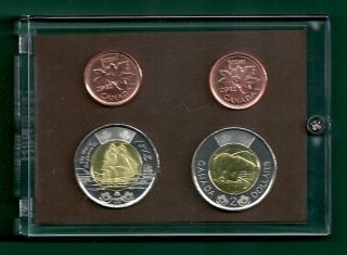 canada 2012 2 dollar coins and 1 cent pennies set