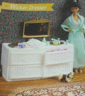 pc fashion doll wicker dresser  2 47
