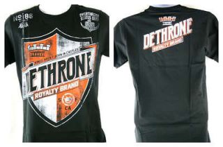 dethrone royalty team shield authentic black t shirt new