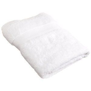 Dozen 27 x 50 White Wholesale Bath Towels Dobby Border 14 lbs/dz