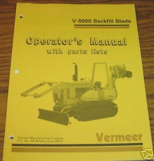 vermeer v 8000 dozer backfill blade operator s manual  14 