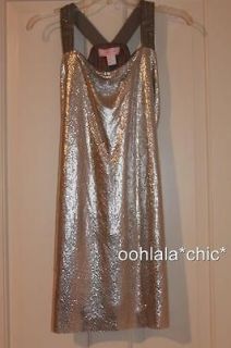 VERSACE FOR H&M Metallic Silver Chain Mail Mesh Party Dress Size 2 32 