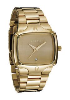 NEW NIXON THE PLAYER ALL GOLD WATCH in BOX A140 509 REAL DIAMOND