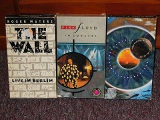 Lot of 3 Pink Floyd VHS Tapes Pulse Delicate Sound Of Thunder